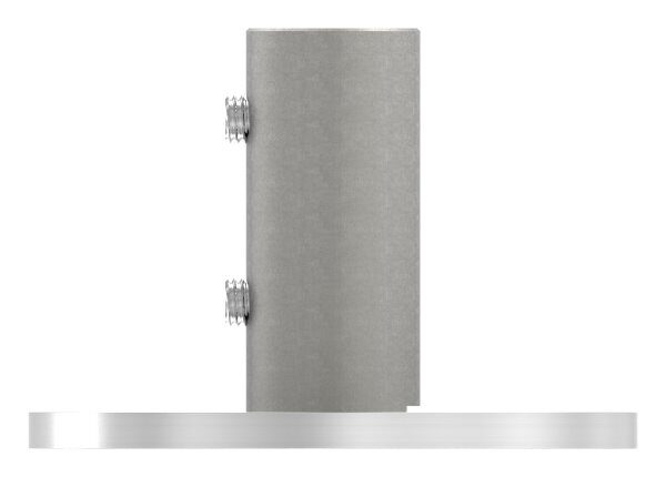 Wand- und Bodenanker, Patte 100x6mm mit 3x 11mm Bohrung, für 33,7x2,5mm 
mit Klemmschrauben, V2A