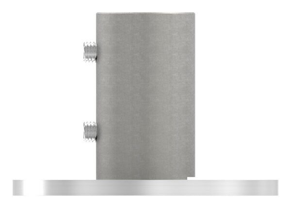 Wand- und Bodenanker, Patte 100x6mm, mit 3x 11mm Bohrung, für 42,4x2,5mm 
mit Klemmschrauben, V2A