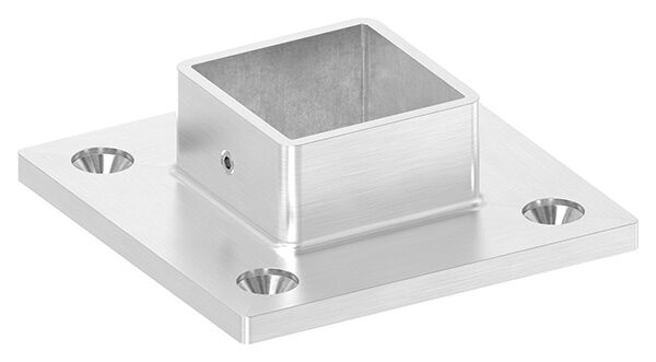 Wand- u. Bodenanker Rohr 40x40mm, mit 4x 6,5mm Bohrung...