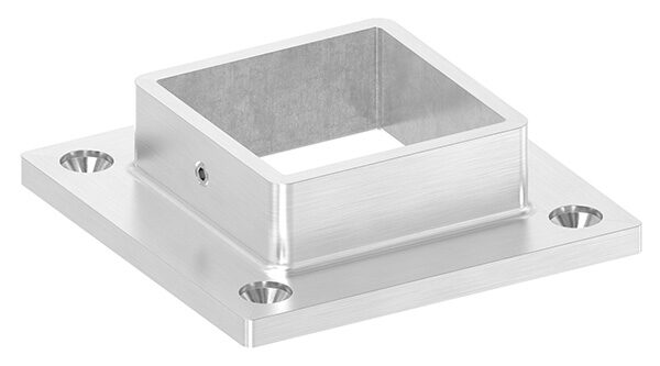 Wand- u. Bodenanker Rohr 50x50mm, mit 4x 6,5mm Bohrung...
