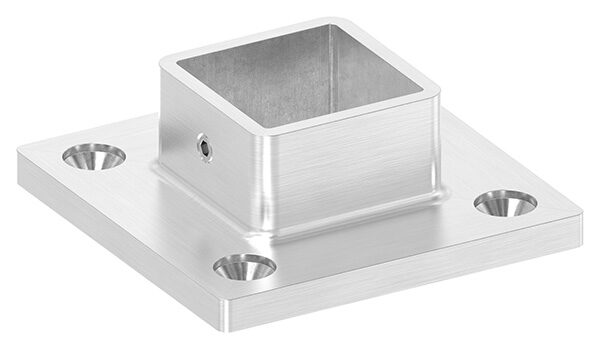 Wand- u. Bodenanker 30x30mm, mit 4x 6,5mm Bohrung...