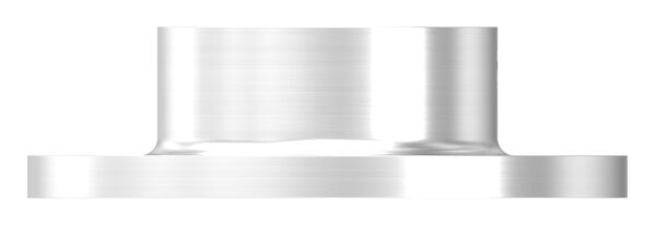 Wand- und Bodenanker für Rohr 33,7mm, Ronde Ø 70mm mit 3x 5,5mm Bohrung gesenkt, Höhe 20mm, mit seitlicher Madenschraube, V2A
