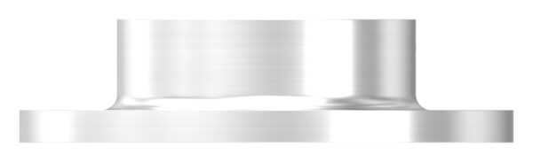 Wand- und Bodenanker für Rohr 42,4mm, Ronde Ø 80mm mit 3x 6,5mm Bohrung gesenkt, Höhe 20mm, mit seitlicher Madenschraube, V2A