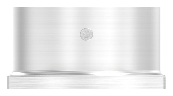 Wand- und Bodenanker für Rohr 48,3mm, Ronde 85x54mm mit 4x 6,5mm Bohrung gesenkt, mit seitlicher Madenschraube, V2A