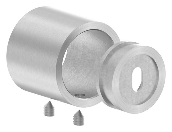 Wandbefestigung für Rohr 26,9mm, zum Klemmen des Rohres, V2A