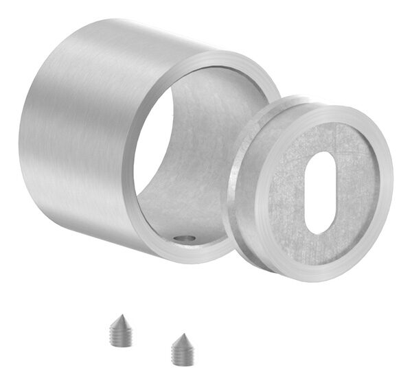 Wandbefestigung für Rohr 33,7mm, zum Klemmen des Rohres, V2A
