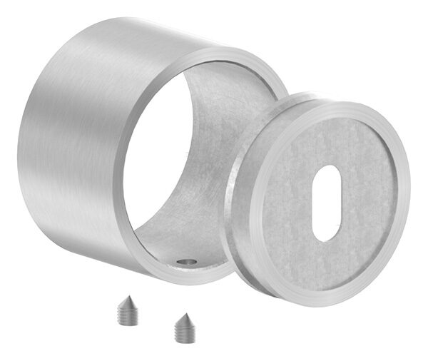Wandbefestigung für Rohr 42,4mm, zum Klemmen des Rohres, V2A