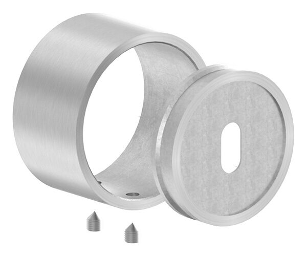Wandbefestigung für Rohr 48,3mm, zum Klemmen des Rohres, V2A