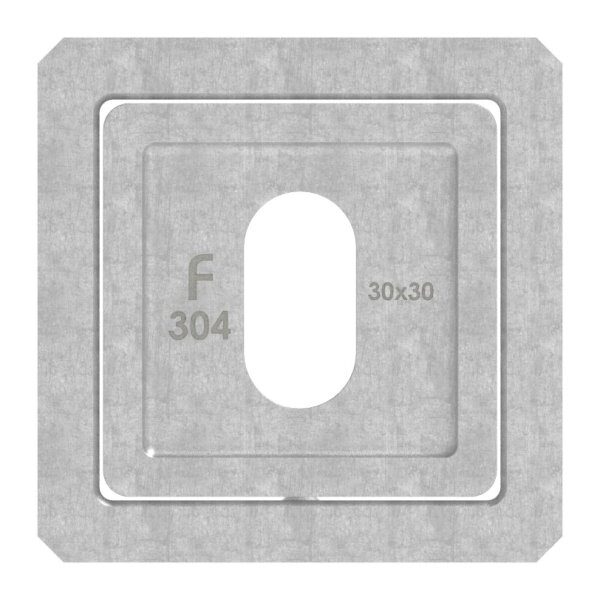 Wandbefestigung für Quadratrohr 30x30mm, zum Klemmen des Rohres, V2A