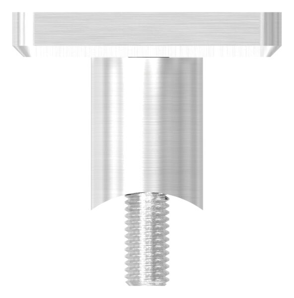 Wandbefestigung für Geländerpfosten, Platte 165x60x10mm, mit 2x 10,5mm Bohrung, mit 2 Distanzbuchsen, Wandabstand 40mm, für Rohr 42,4mm, V2A