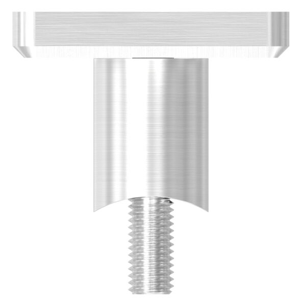 Wandbefestigung für Geländerpfosten, Platte 165x60x10mm, mit 2x 10,5mm Bohrung, mit 2 Distanzbuchsen, Wandabstand 40mm, für Rohr 48,3mm, V2A
