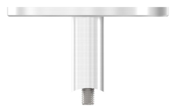 Wandbefestigung für Geländerpfosten, Platte 100x6mm, mit 2x Langloch 11x15mm, mit 2 Distanzhülsen, Wandabstand: 50mm, für Rohr 42,4mm, Schrauben M8x65, V2A