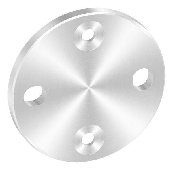 Ankerplatte, 100x8mm mit Fase, 2x Langloch 13x15mm und 2x 8,6mm Bohrung flachgesenkt für Distanzhülse, V2A
