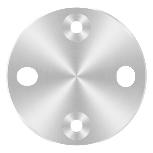Ankerplatte, 100x8mm mit Fase, 2x Langloch 13x15mm und 2x 8,6mm Bohrung flachgesenkt für Distanzhülse, V2A