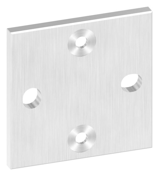 Ankerplatte, 100x100x8mm mit Fase, 2x Langloch 13x15mm...