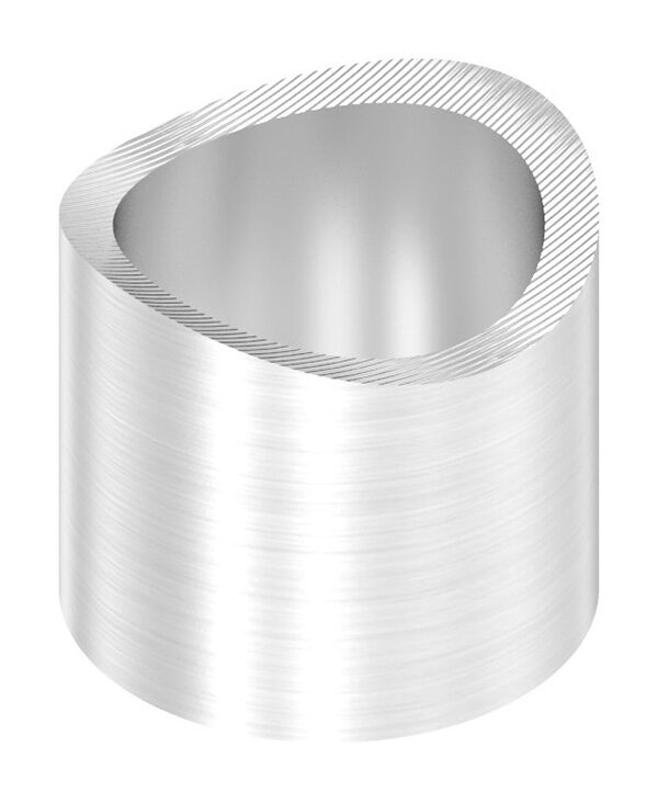 Distanzhülse, L: 15mm, einseitig ausgefräst für Rohr 42,4mm, V2A