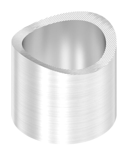 Distanzhülse, L: 15mm, einseitig ausgefräst für Rohr 42,4mm, V2A