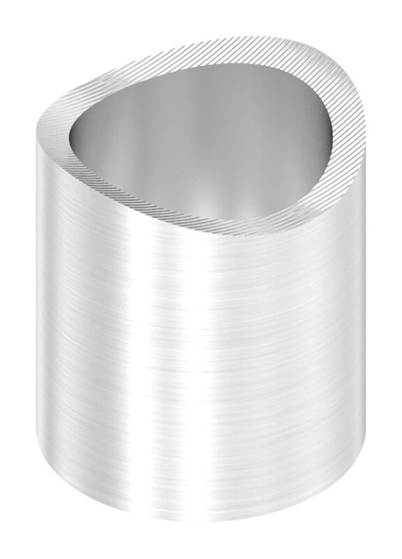 Distanzhülse, L: 20mm, einseitig ausgefräst für Rohr 42,4mm, V2A
