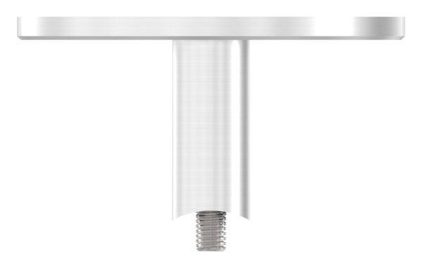 Wandbefestigung für Geländerpfosten, Platte 100x6mm, mit 2x 11mm Bohrung, mit 2 Distanzhülsen, Wandabstand: 50mm, für Rohr 42,4mm, Schrauben M8x70, V4A