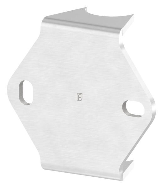 Wandbefestigung für Rohr 42,4mm, Platte 130x110x6mm, Wandabstand  30mm, zum Anschweißen, V2A