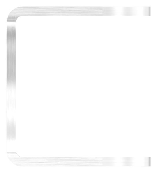 Wandbefestigung für Geländerpfosten, Platte 101x100x6mm, mit 2x 11mm Bohrung, 1 Durchgangsbohrungen 43mm und 1x 10mm Bohrung, zum Anschweißen des Pfostens, Wandabstand 40mm, für Rohr 42,4mm, V2A