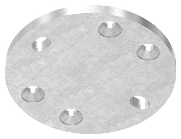 Ankerplatte, 120x10mm, mit 2x 20x11mm Langloch und 4x 8,5mm Bohrung, passend für Spannringe, V2A