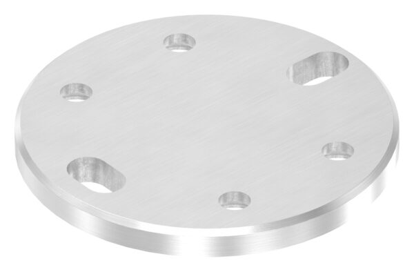 Ankerplatte, 100x8mm, mit 2x 11x15mm Langloch und 4x 8,5mm Bohrung, passend für Spannringe, V2A