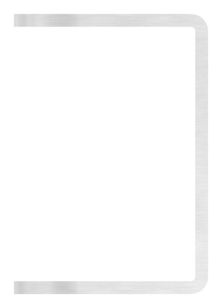 Wandbefestigung für Geländerpfosten, Platte 130x60x6mm, mit 2x Langloch 13x20mm, 2 Durchgangsbohrungen 42,6mm, zum Anschweißen des Pfostens, Wandabstand 40mm, für Rohr 42,4mm, V2A
