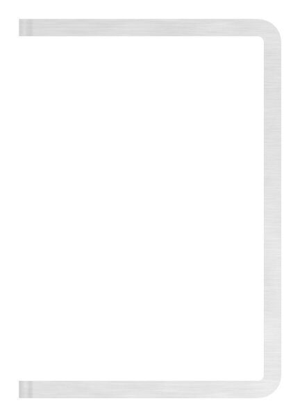Wandbefestigung für Geländerpfosten, Platte 130x60x6mm, mit 2x Langloch 13x20mm, 2 Quadratlöcher 40,5x40,5mm, zum Anschweißen des Pfostens, Wandabstand 40mm, für Rohr 40x40mm, V2A