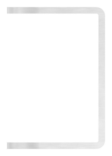 Wandbefestigung für Geländerpfosten, Platte 130x60x6mm, mit 2x Langloch 13x20mm, 1x Bohrungen 42,6mm und 1x 10,5mm, zum Anschweißen des Pfostens, Wandabstand 40mm, für Rohr 42,4mm, V2A