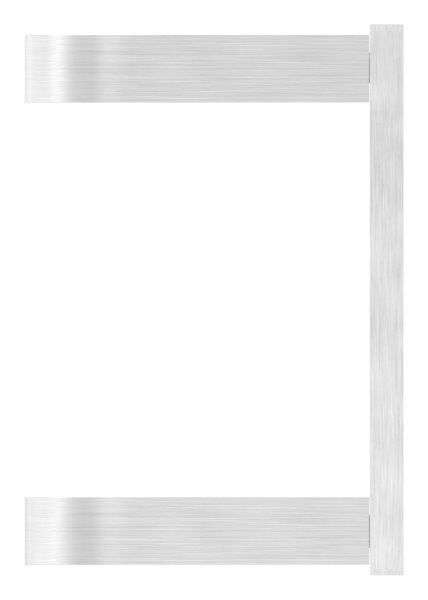 Wandbefestigung für Geländerpfosten zum Spannen, Platte 130x55x8mm, mit 2x Langloch 13x20mm, Wandabstand 43mm, für Rohr 42,4mm, V2A