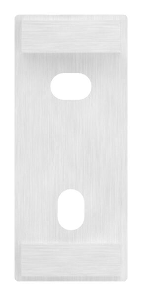 Wandbefestigung für Geländerpfosten zum Spannen, Platte 130x55x8mm, mit 2x Langloch 13x20mm, Wandabstand 47,5mm, für Rohr 40x40mm, V4A
