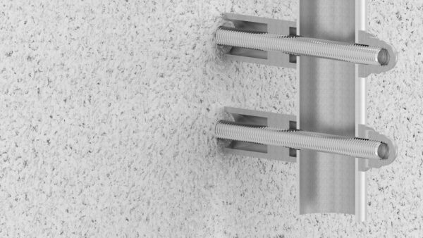 Wandhalter beide Seiten flach, Länge 100mm, mit M10 Innengewinde, V2A