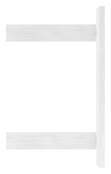 Wandbefestigung für Geländerpfosten, Platte 130x150x8mm, mit 2x 20x13mm Langloch, mit 2 Spannringen, Wandabstand: 47mm, für Rohr 40x40mm, V2A