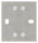 Wandbefestigung für Geländerpfosten, Platte 130x150x8mm, mit 2x 20x13mm Langloch, mit 2 Spannringen, Wandabstand: 47mm, für Rohr 40x40mm, V2A