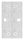Wandbefestigung für Geländerpfosten, Platte 160x90x8mm, mit 2x 14,5x11mm Langloch, mit 2 Spannringen, Wandabstand: 47mm, für Rohr 40x40mm, V2A