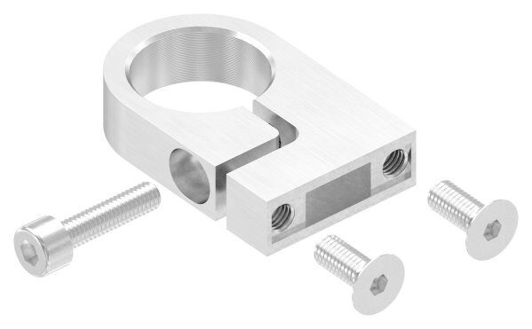 Spannring für Rohr 33,7mm, Wandabstand: 35mm, Lochabstand 35mm, V2A