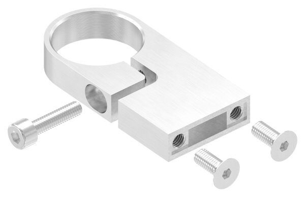 Spannring für Rohr 42,4mm, Wandabstand: 60mm, Lochabstand 35mm, V2A