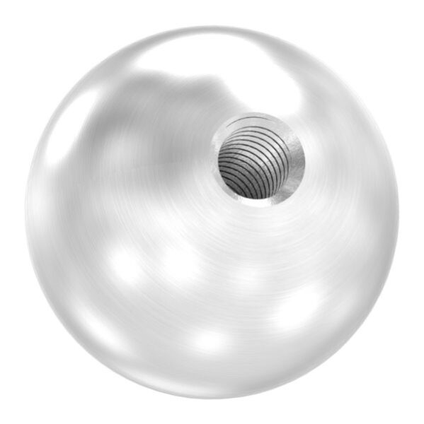 Vollkugel, Ø 25mm, mit Gewinde M6, geschliffen, V4A