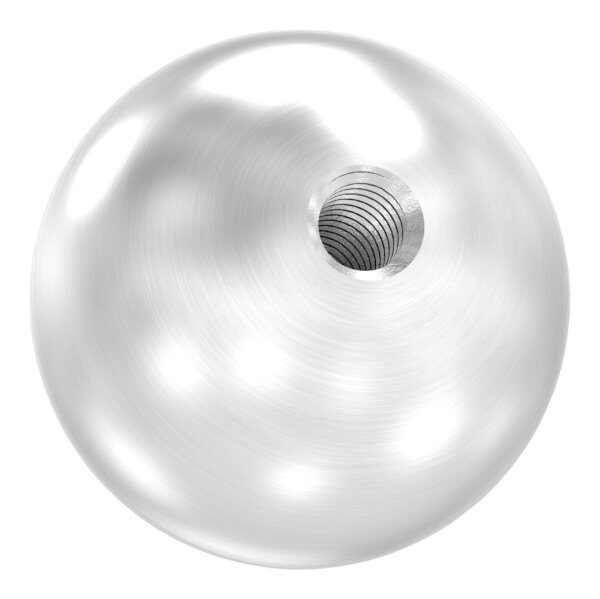 Vollkugel, Ø 30mm, mit Gewinde M6, geschliffen, V2A