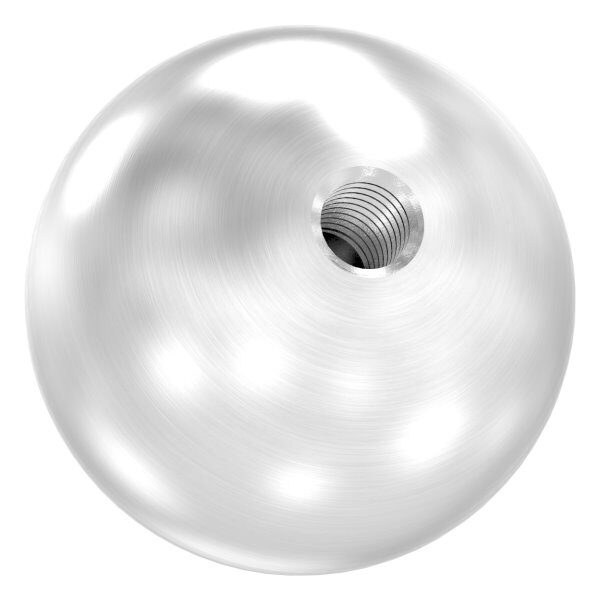 Vollkugel, Ø 40mm, mit Gewinde M8, geschliffen, V2A