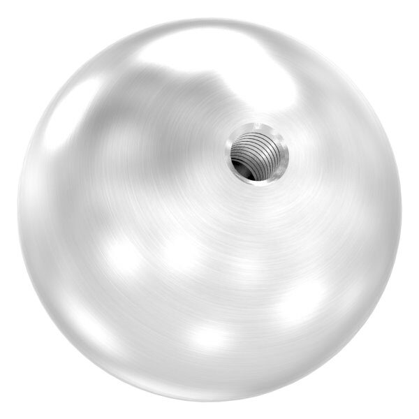 Vollkugel, Ø 50mm, mit Gewinde M8, geschliffen, V2A