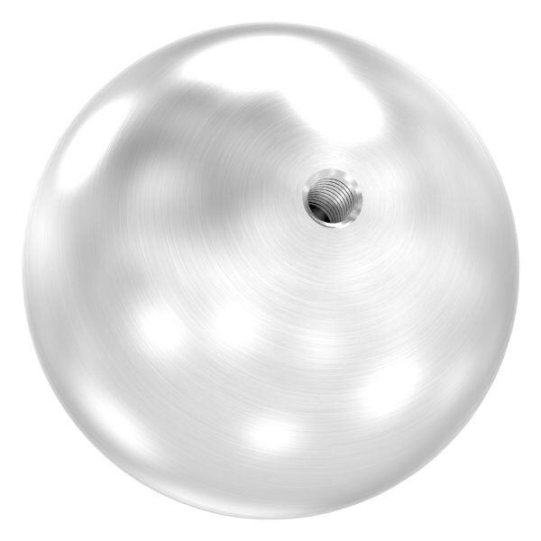Vollkugel, Ø 70mm, mit Gewinde M8, geschliffen, V2A