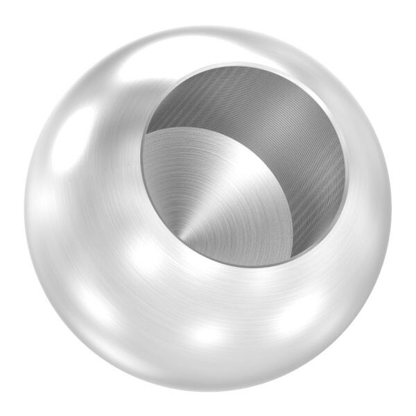 Vollkugel, Ø 25mm, mit Sackloch 14,2mm, geschliffen, V2A