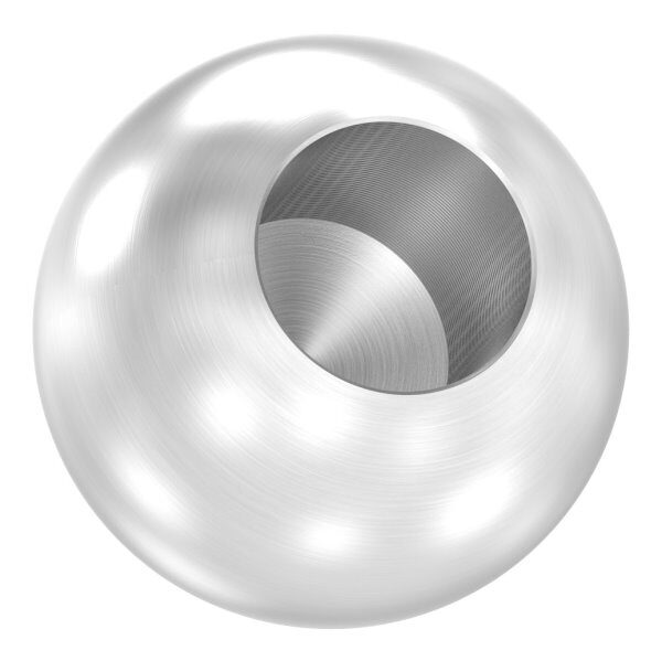 Vollkugel, Ø 30mm, mit Sackloch 14,2mm, geschliffen, V2A