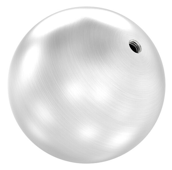 Hohlkugel, Ø 100mm mit Gewinde M10, Wandstärke 2mm, geschliffen, V2A