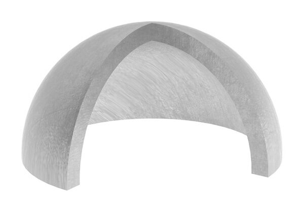 Halbhohlkugel, Ø 30x2,0mm, ungeschliffen, V2A