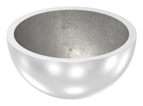 Halbhohlkugel, Ø 33,7 x 2,0mm, mit Rundschliff, V2A (1.4301)