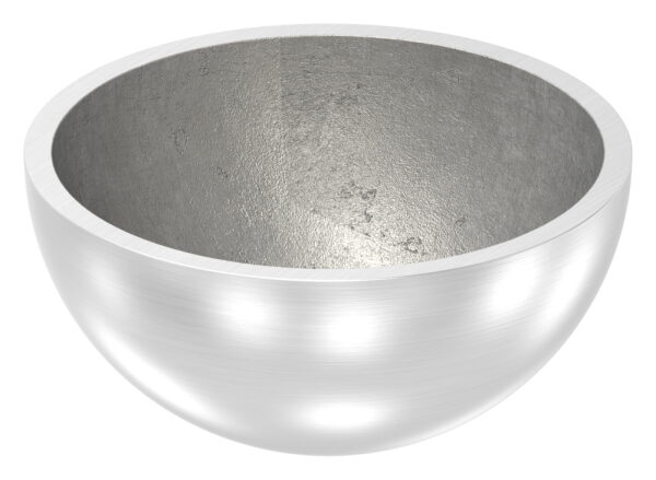 Halbhohlkugel, Ø 42,4 x 2,0mm, mit Rundschliff, V2A (1.4301)