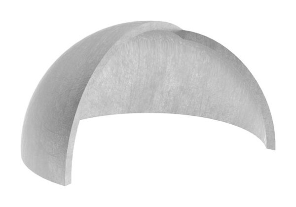 Halbhohlkugel, Ø 60,3x2,0mm, ungeschliffen, V2A
